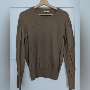 H&M Wool Blend Beige Crew Neck Sweater